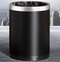 Thùng rác inox FITIS Deluxe Tròn ĐEN CHS1-903