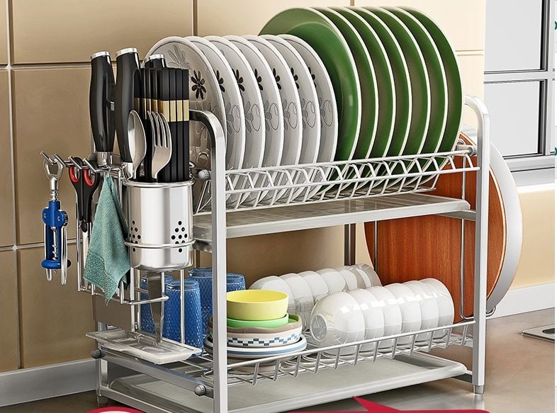 Kệ úp chén inox 304 2 tầng