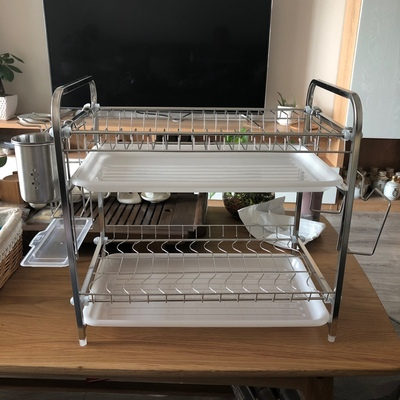 Kệ úp chén inox 304 2 tầng