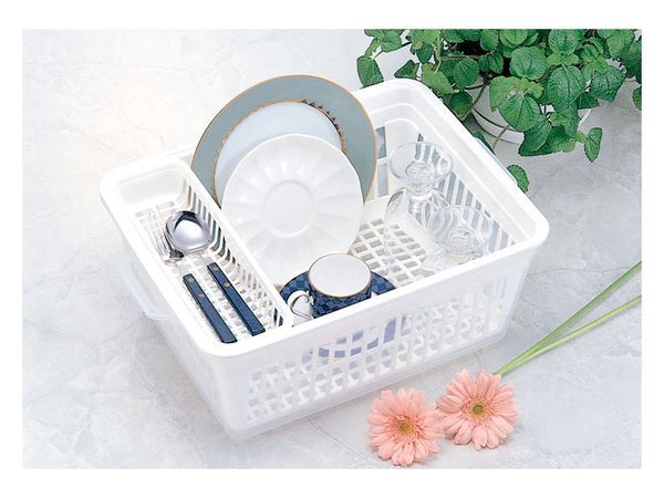 Rổ úp chén bát dĩa có nắp Inomata 38x30x24cm