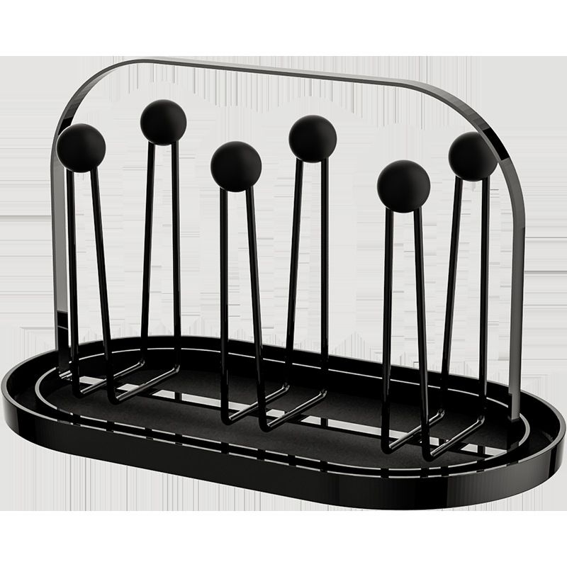 Giá úp cốc ly phong cách tối giản Bắc Âu TAY GỖ KÈM KHAY HỨNG NƯỚC