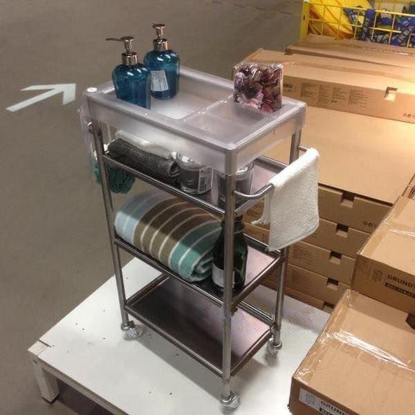 Xe đẩy IKEA GRUNDTAL 48x24x77 cm