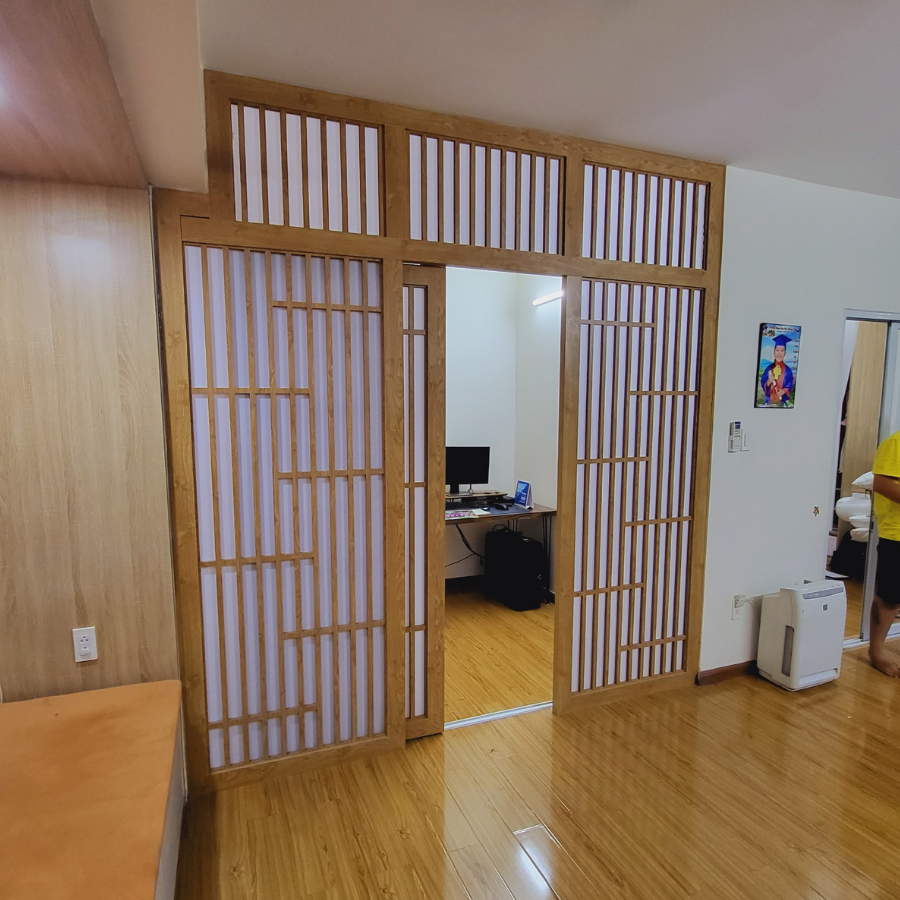 Vách cửa lùa phong cách Nhật CL36