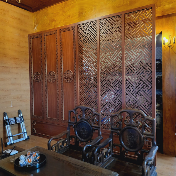  Vách ngăn phòng khách gỗ công nghiệp PK10 