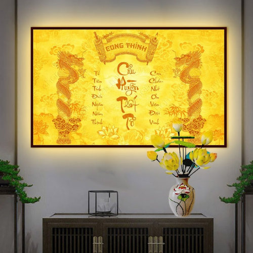  Đèn tranh Cửu Huyền Thất Tổ DNC08 