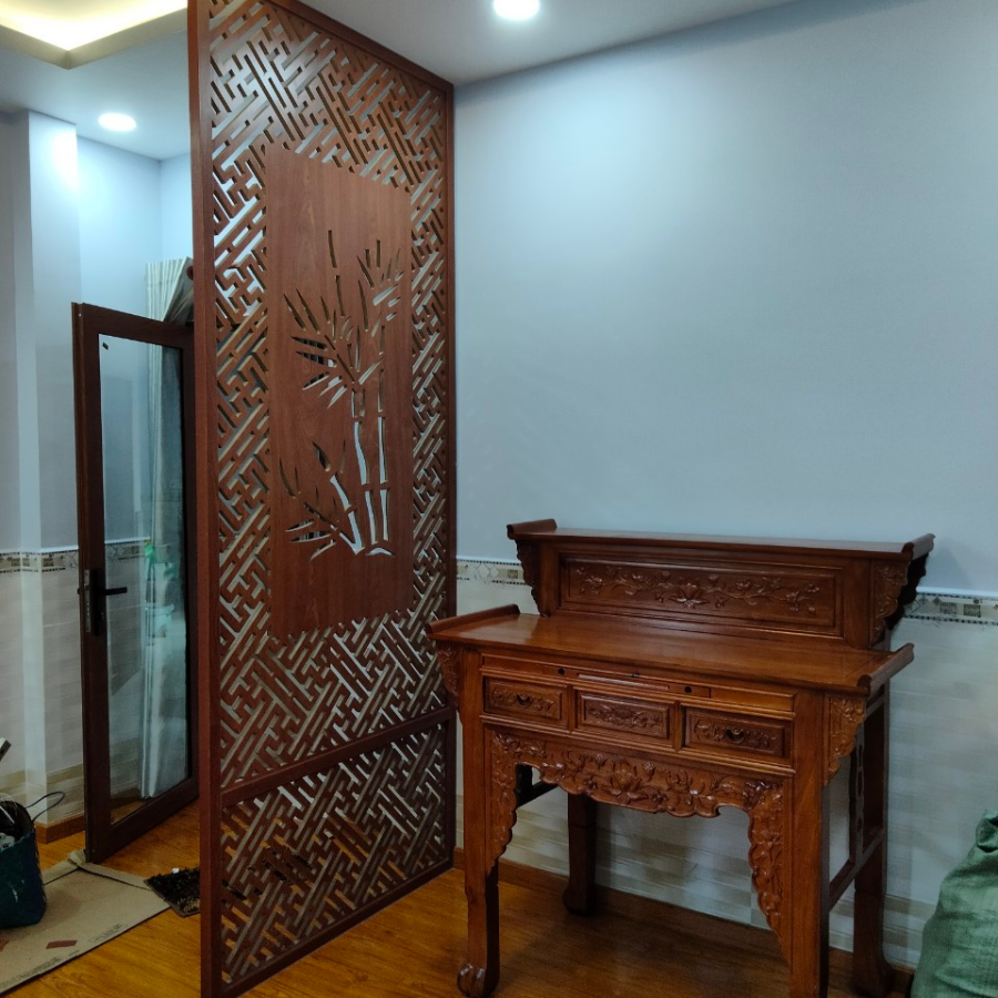 Vách phòng thờ cây trúc PT127