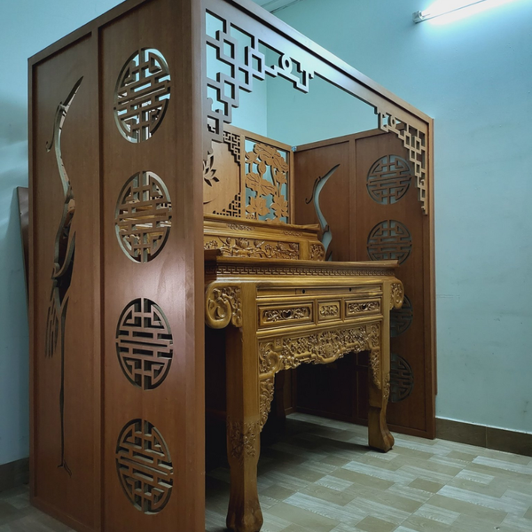  Mẫu vách phòng thờ PT130 