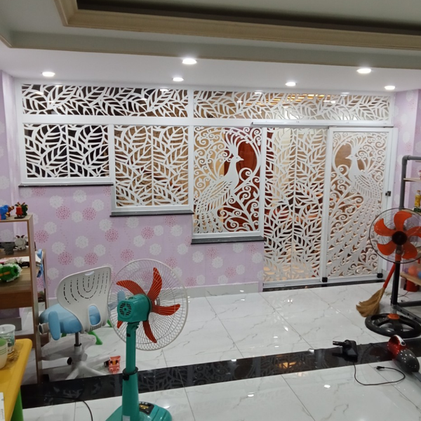  Họa tiết vách ngăn cửa lùa CL10 