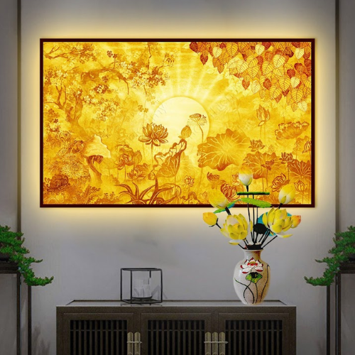  Đèn hào quang chữ nhật cho bàn thờ đẹp DNC11 