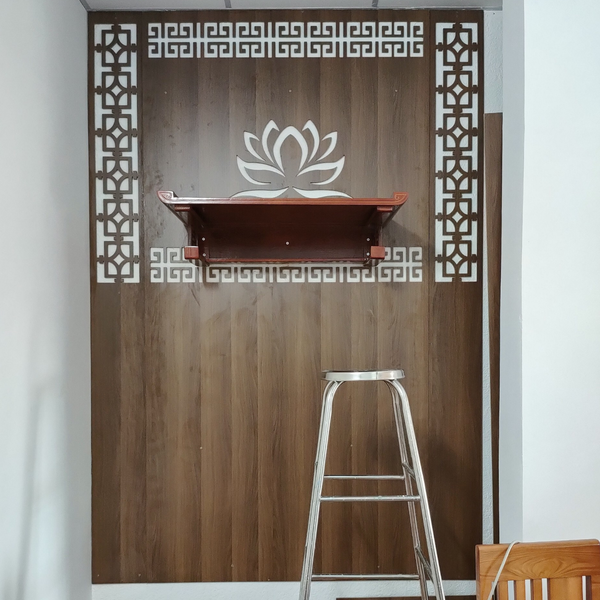  Vách ngăn bàn thờ treo VTT15 