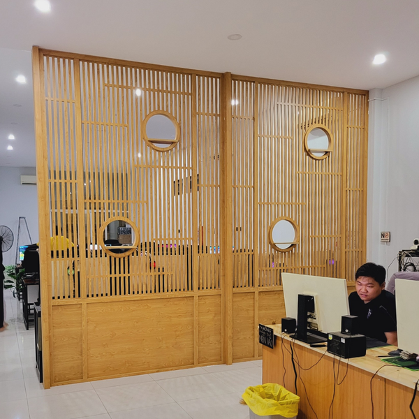  Vách ngăn phòng khách gỗ tự nhiên PK15 