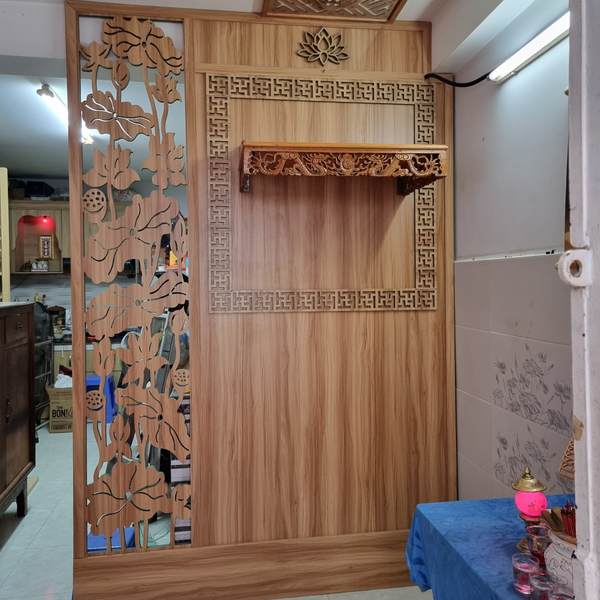  Vách ngăn bàn thờ treo VTT17 