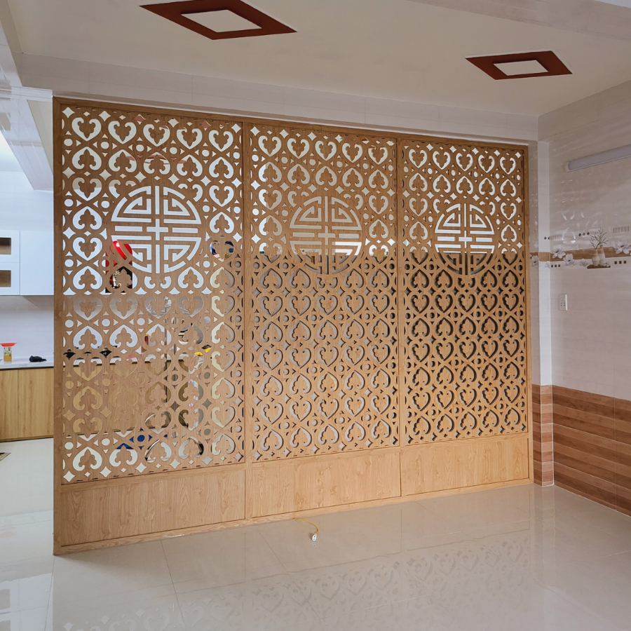 Vách phòng khách cao cấp cắt cnc PK18