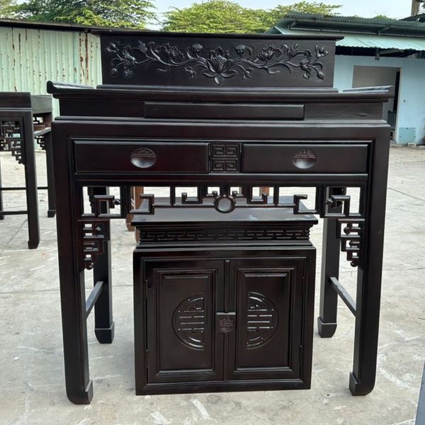  Bàn thờ kèm tủ + bục gỗ sồi giá rẻ GS18 