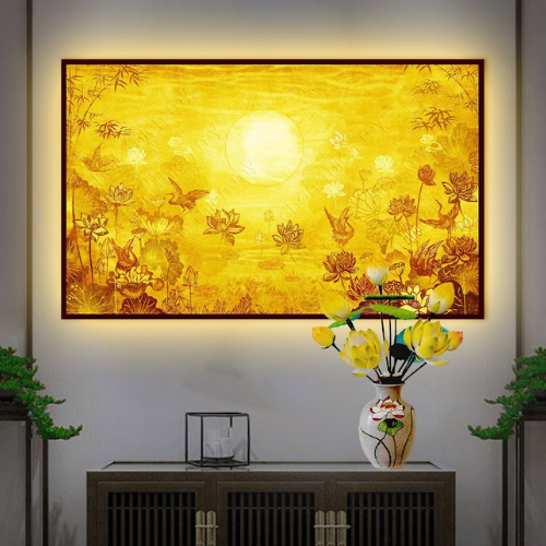  Tranh đèn hào quang giả trúc chỉ DCN20 