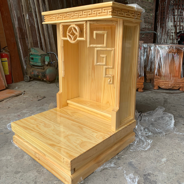  Bàn thờ ông địa gỗ thông đẹp ODT01 