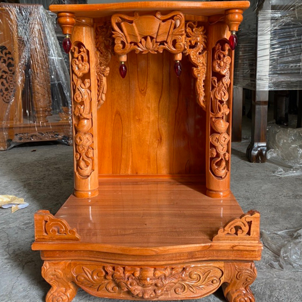  Bàn thờ ông địa gỗ xoan cột nửa ODGX02 