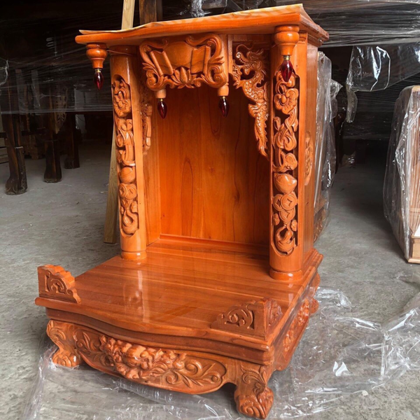  Bàn thờ ông địa gỗ xoan cột nửa ODGX02 