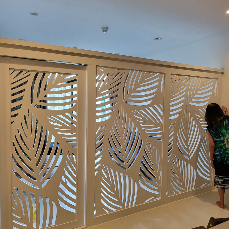 Vách cửa lùa nhựa pima CL14