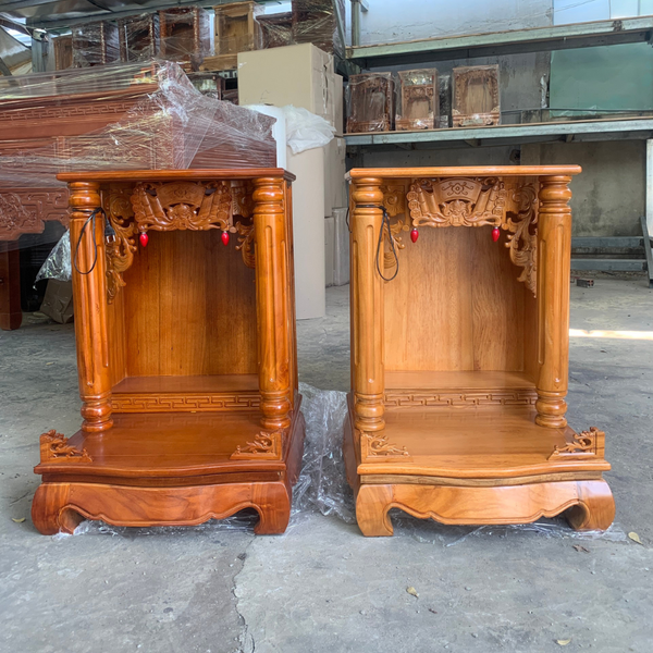  Bàn thờ ông địa gỗ gõ cột nguyên ODG02 