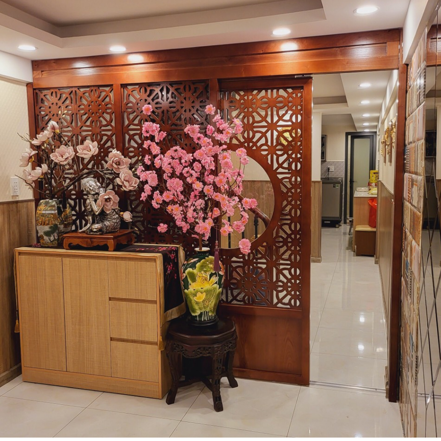 Vách phòng khách cửa lùa PK35