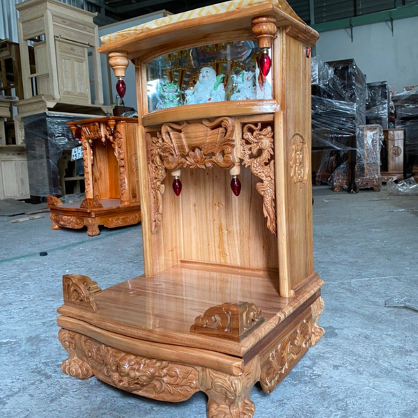  Bàn thờ ông địa gỗ xoan hộp đèn ODGX03 