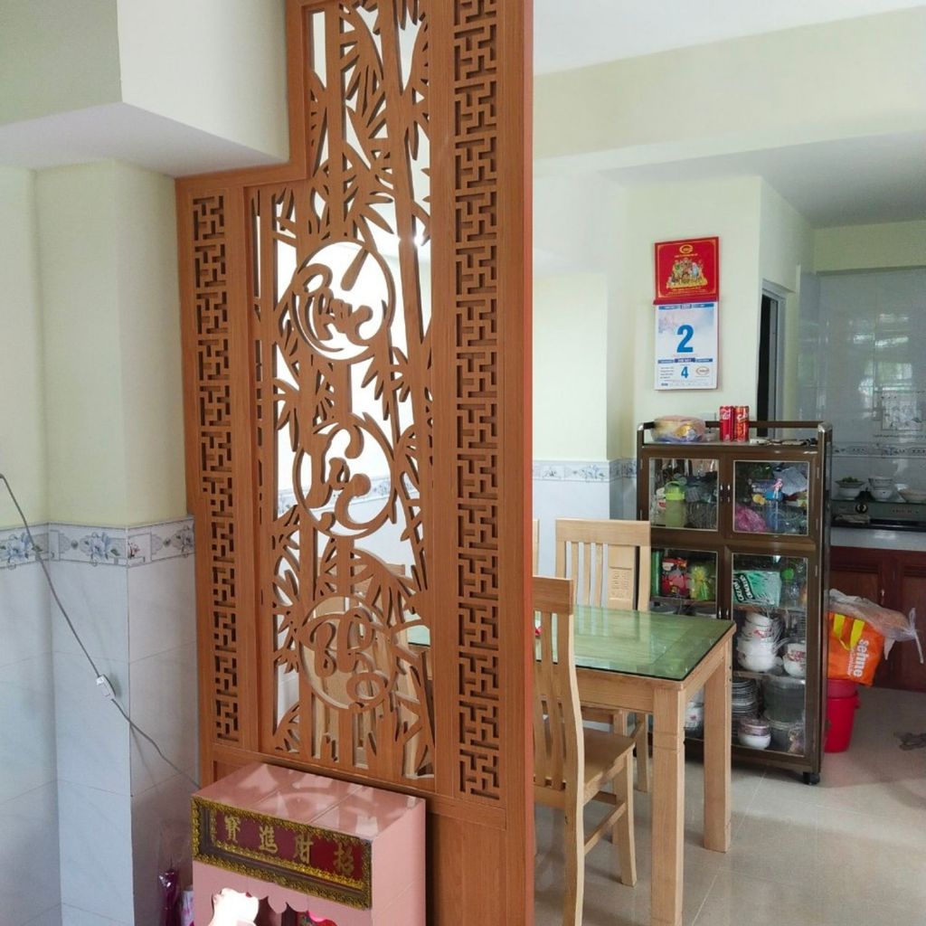 Vách ngăn sau bàn thờ ông địa VOD02