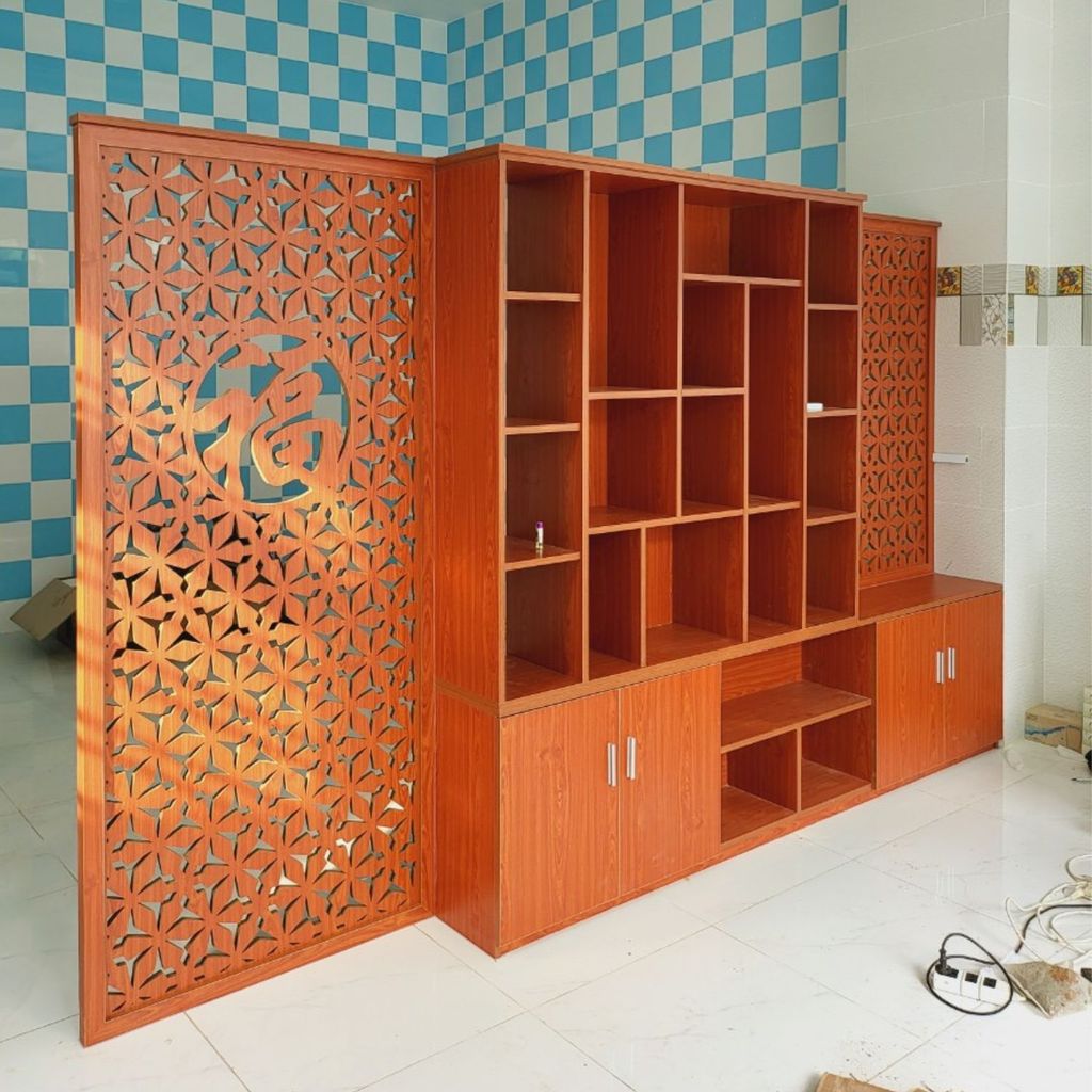 Tủ kệ trang trí phòng khách TK08