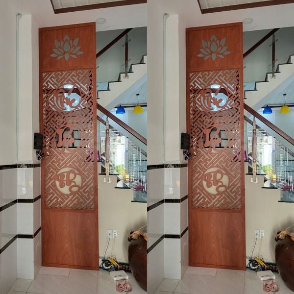  Thi công vách bàn thờ ông địa VOD39 