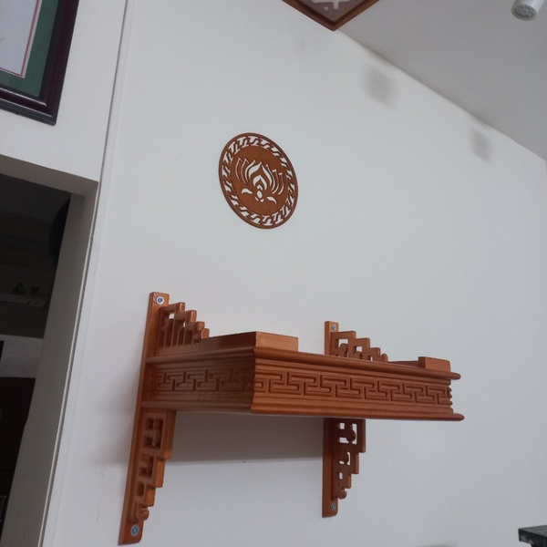  Bàn thờ treo tường gỗ sồi đẹp MS18 