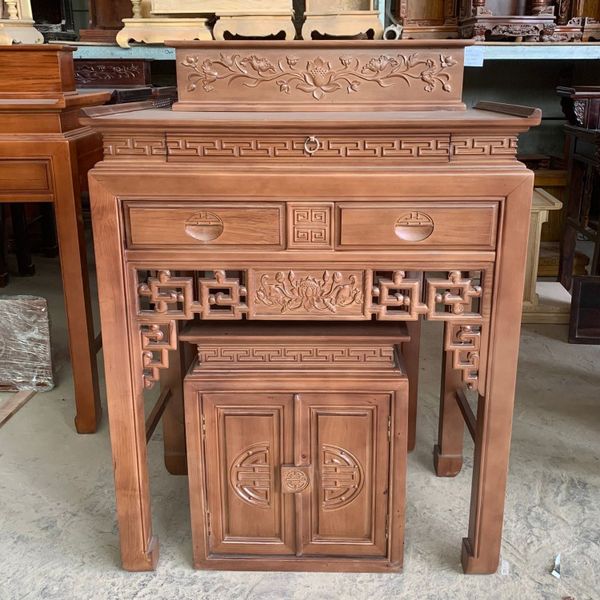  Bàn thờ đứng gỗ sồi kèm tủ và bục GS12 