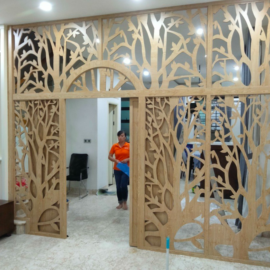 Vách ngăn cửa lùa trang trí CL48