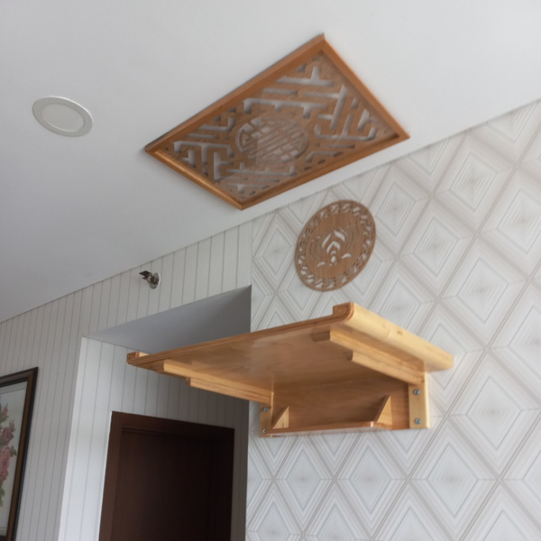  Bàn thờ treo tường gỗ sồi giá tốt MS21 