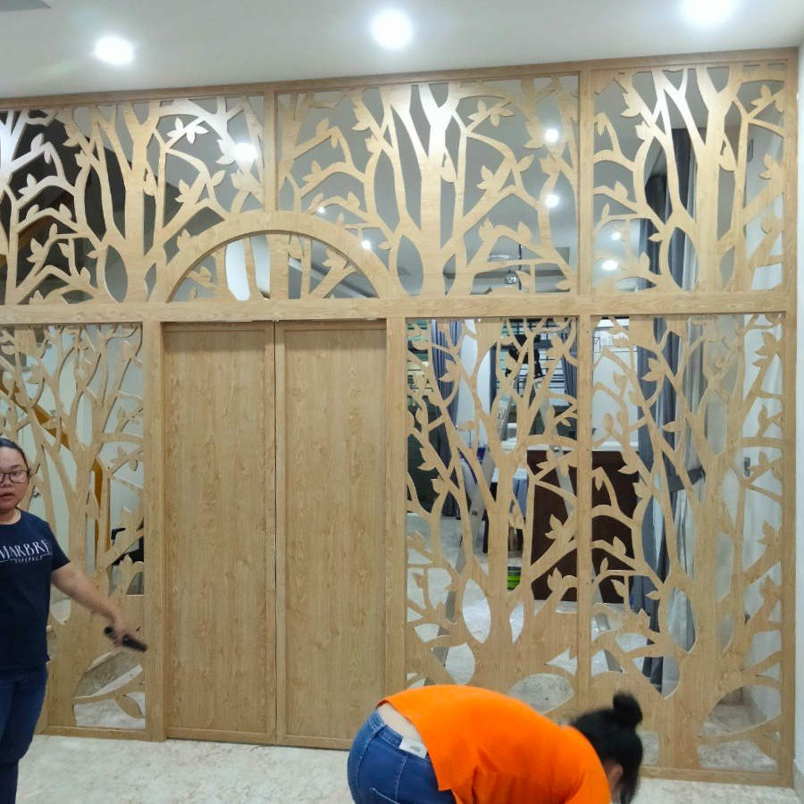 Vách ngăn cửa lùa trang trí CL48