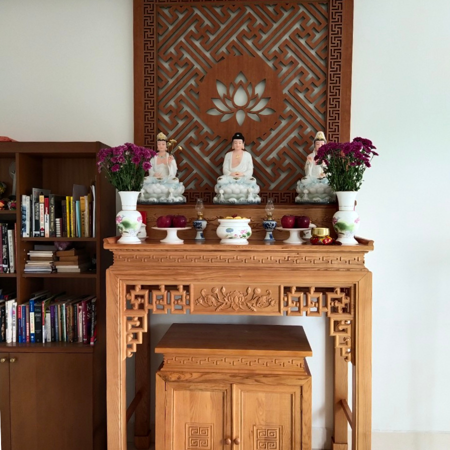 Vách phòng thờ chung cư tinh tế PT59