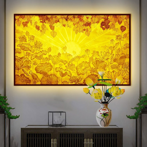  Đèn tranh trúc chỉ cao  cấp DCN03 