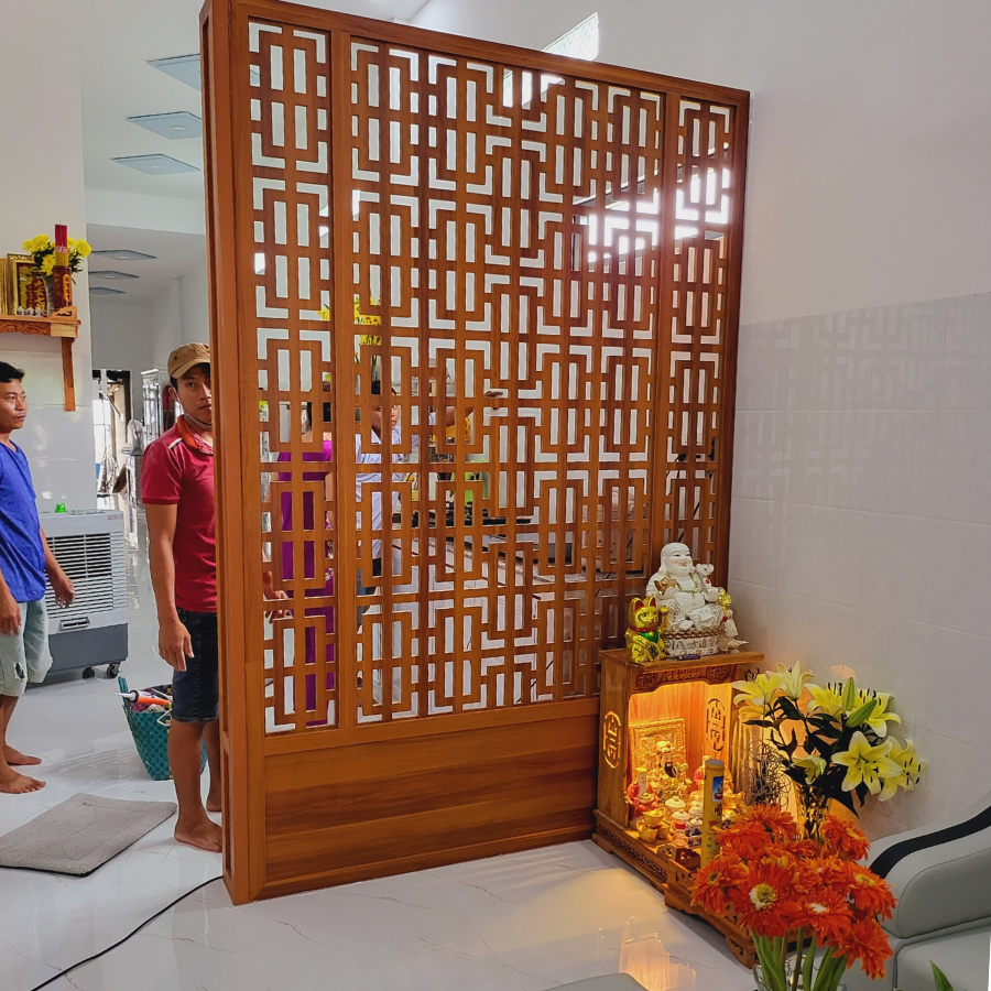 Vách ngăn phòng khách và phòng bếp giá rẻ PK06