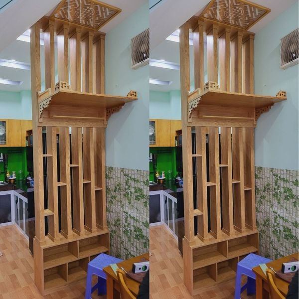  Lam gỗ gắn trang thờ LG16 