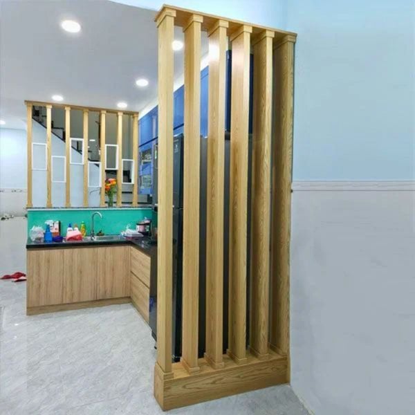 lam gỗ - vách ngăn phòng khách