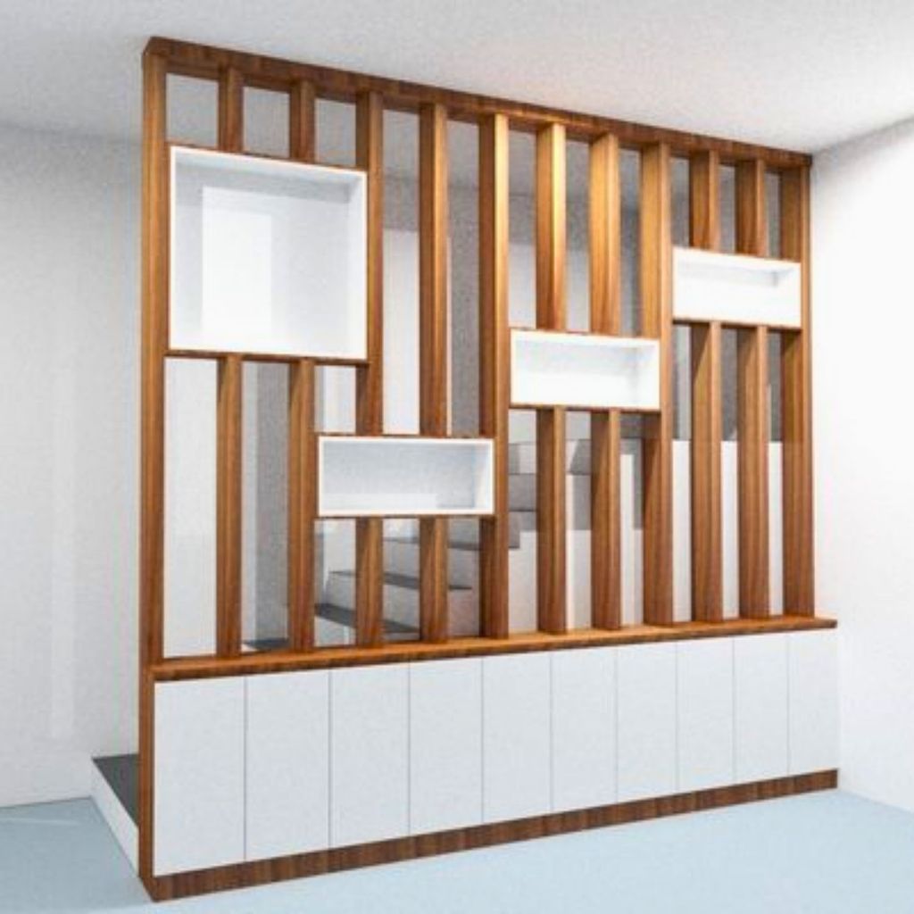 Vách ngăn cầu thang đẹp hiện đại CT31
