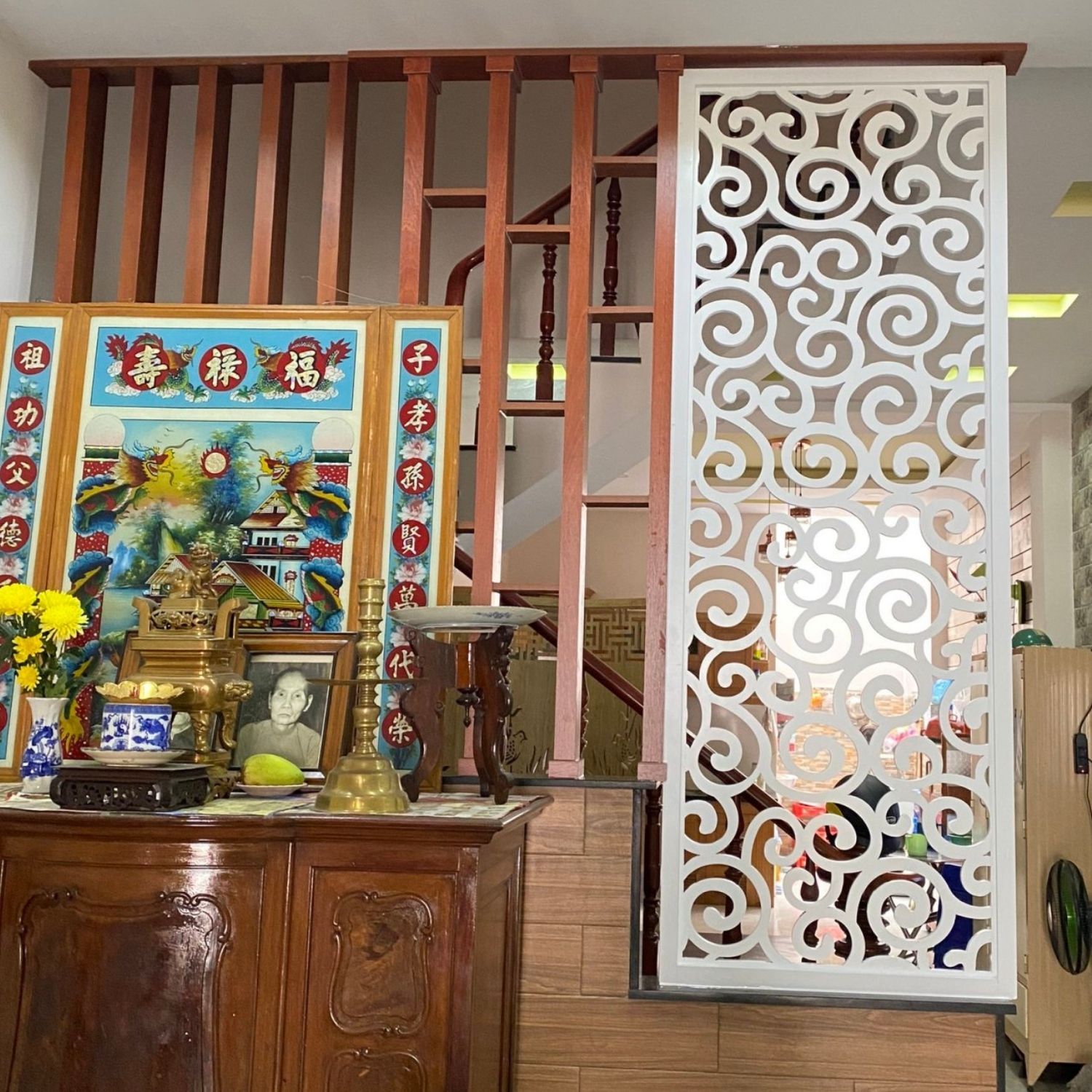  Lam phòng khách bằng gỗ LCT17 