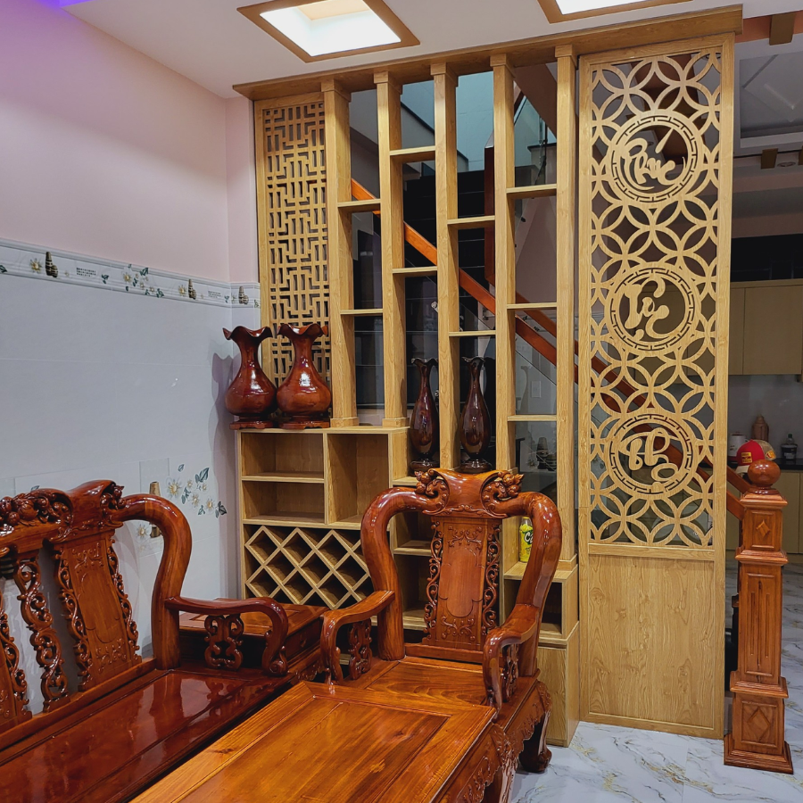 Lam gỗ phòng khách LG68