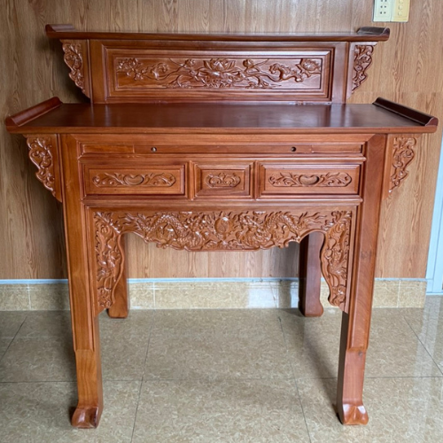 Bàn thờ gia tiên gỗ gõ đỏ 2 tầng GD02