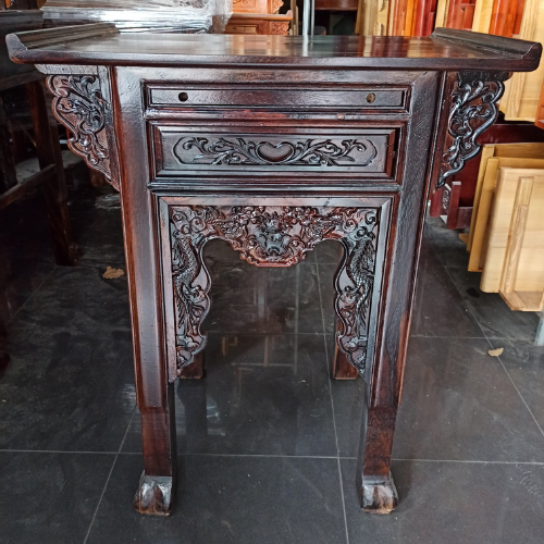 Bàn thờ gia tiên gỗ muồng 1 tầng GM01