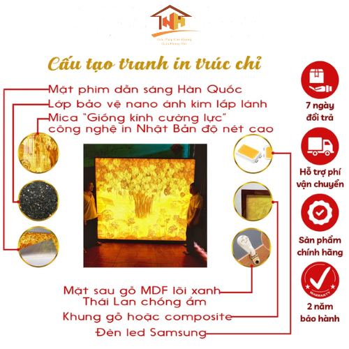 Đèn tranh treo hoa sen DCN16