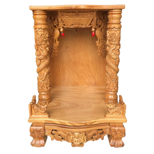 Bàn thờ ông địa gỗ gõ cột lớn 10 ODG04