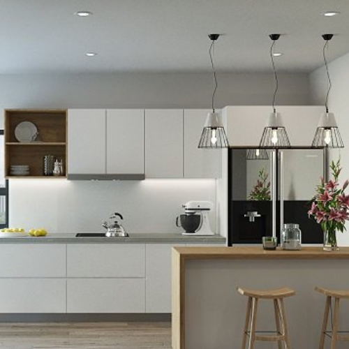  Tủ bếp sơn trắng TB15 