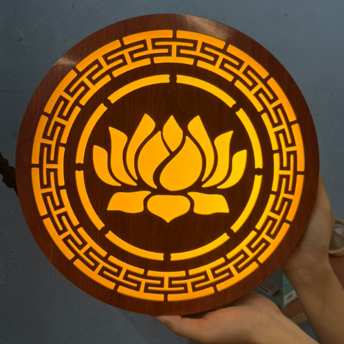  Đèn tranh hoa sen DT01 