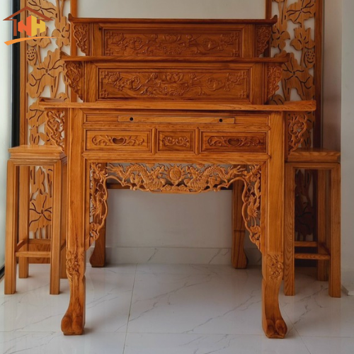  Bàn thờ gia tiên gỗ căm xe 3 tầng CX03 