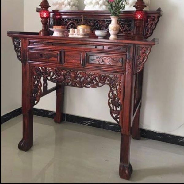  Bàn thờ gia tiên gỗ muồng 2 tầng GM02 